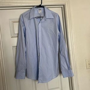Brooks brothers blue button down shirt.